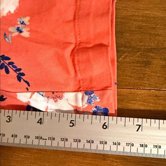 Coral Floral Bermuda Shorts - Women's Pull-On Style - Picture 5 of 5
